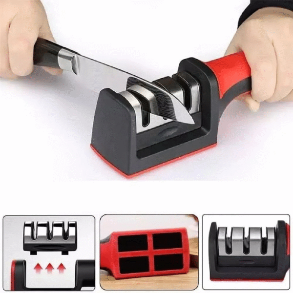 Afilador De Cuchillos Tijera Acero Mango