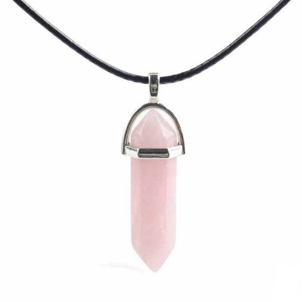 Collar de cuarzo rosa