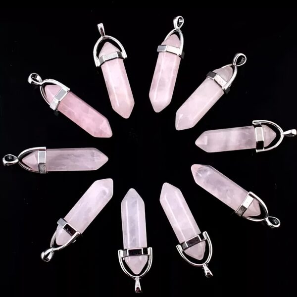 Collar de cuarzo rosa