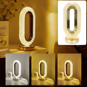 LAMPARA DE LUJO CRISTAL RECARGABLE